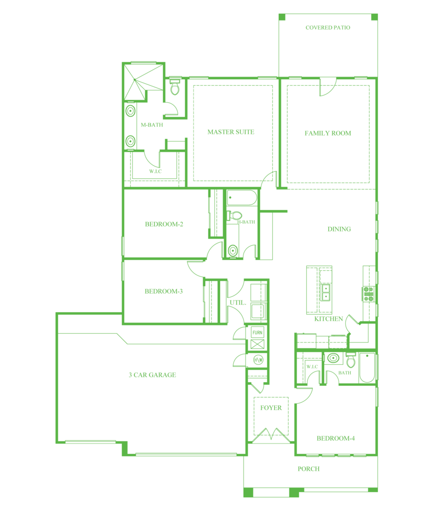 Taylor - 3 Car Garage