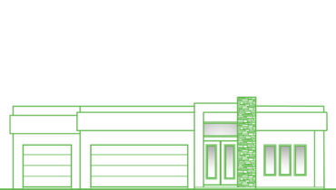 Verbena Modern 3 Car Garage