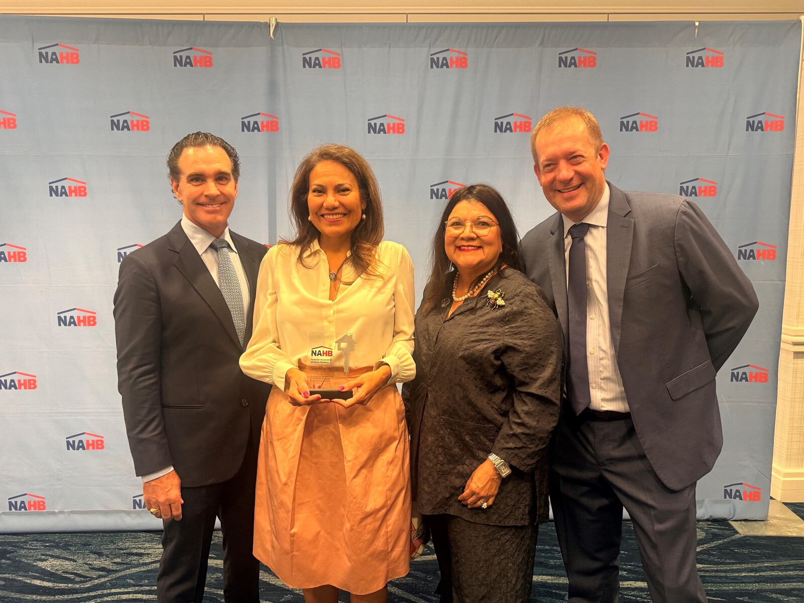Bobby Bowling IV Presents Congresswoman Veronica Escobar with NAHB Defender of Housing Award in Washington D.C.