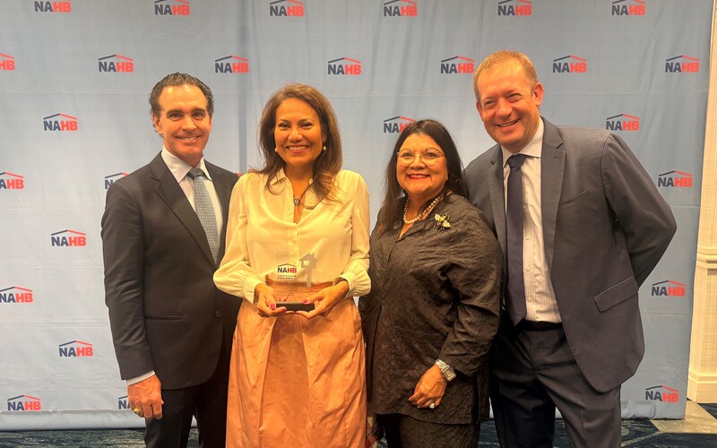 Bobby Bowling IV Presents Congresswoman Veronica Escobar with NAHB Defender of Housing Award in Washington D.C.