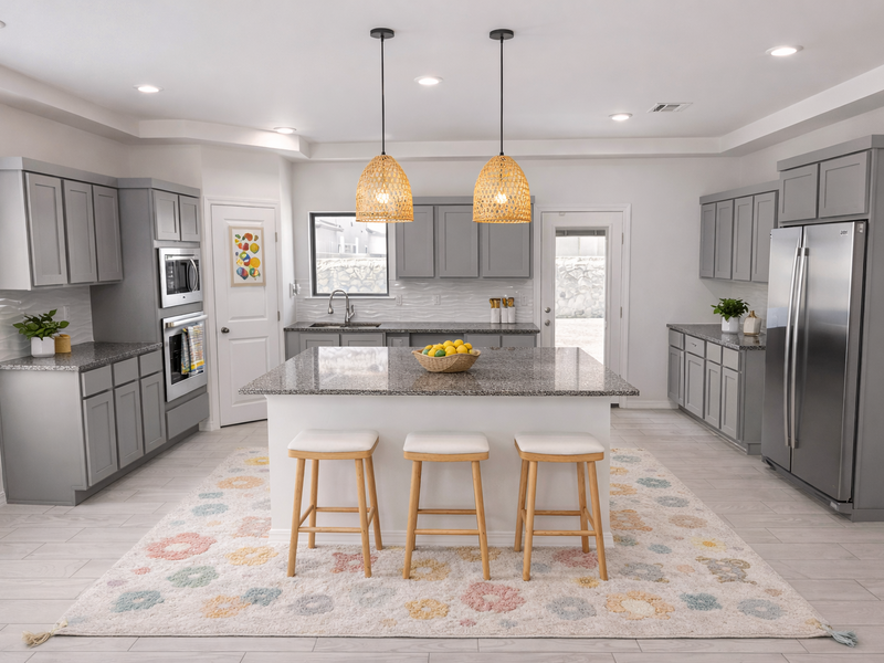 Colors may vary, appliances are for illustration only.