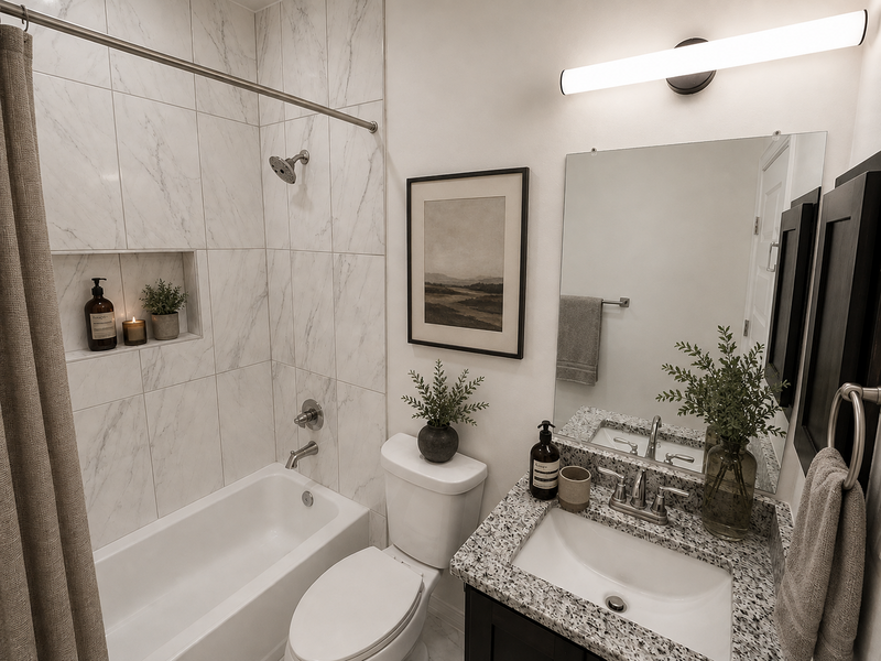 Renderings/photos are for illustration; finishes may vary.